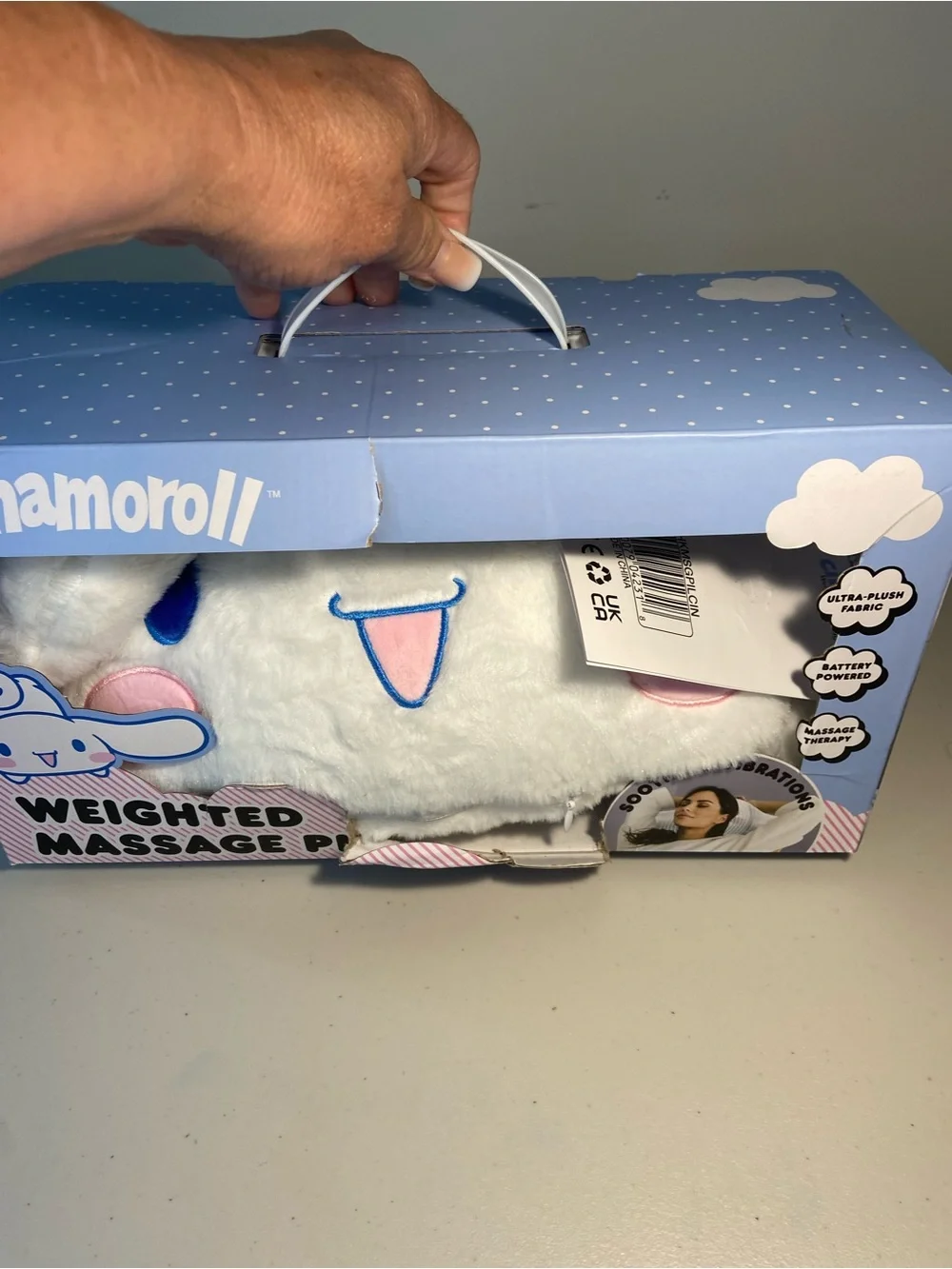 Hello Kitty Cinnamoroll White Blue Weighted Massage Pillow